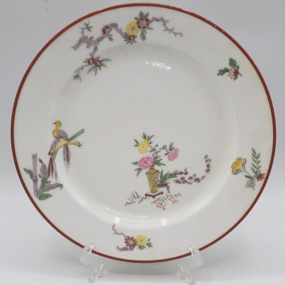 Antique Jean Pouyat Limoges France Oriental Birds Dinner Plate - Picture 1 of 6